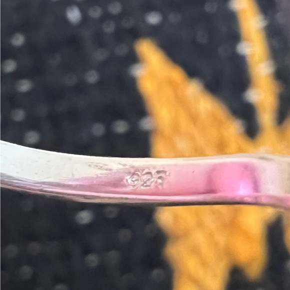 ❤️ Green Onyx Sterling Silver 925 Bohemian Modernist Hippie Style Ring Size 8.75 - Picture 8 of 11